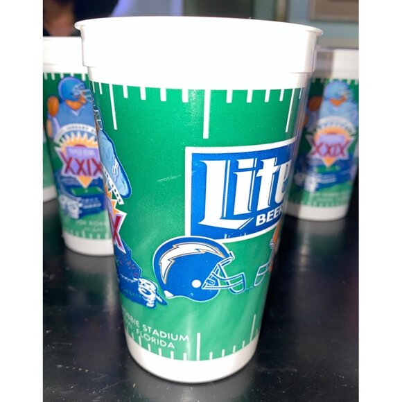 Super Bowl XXIX Commemorative Plastic Cups Set Of 9 1995 Joe Robbie Stadium Miam - Picture 3 of 7
